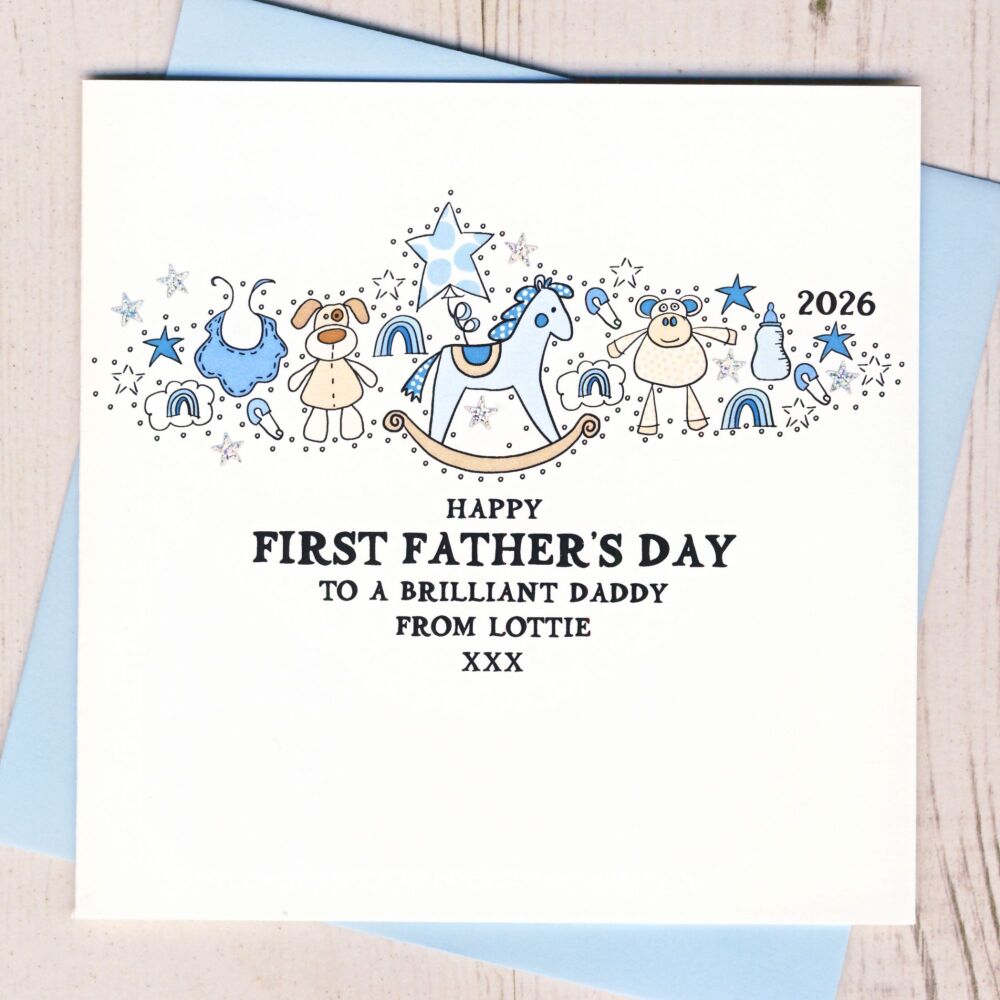 <!-- 002 -->Personalised First Father's Day Card