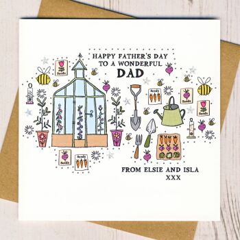     Personalised Happy Father's Day Gardening Card