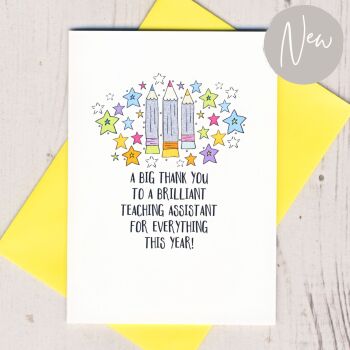   A Brilliant Teaching Assistant Thank You Card