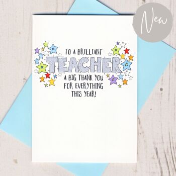   A Brilliant Teacher Thank You Card