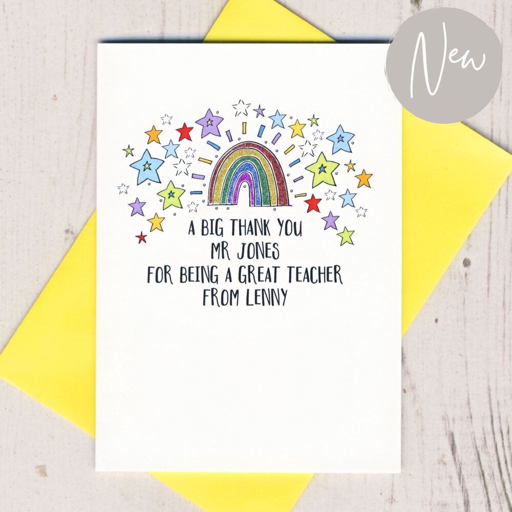 <!-- 046 -->  Teacher or Teaching Assistant Thank You Card