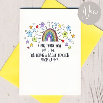   Teacher or Teaching Assistant Thank You Card