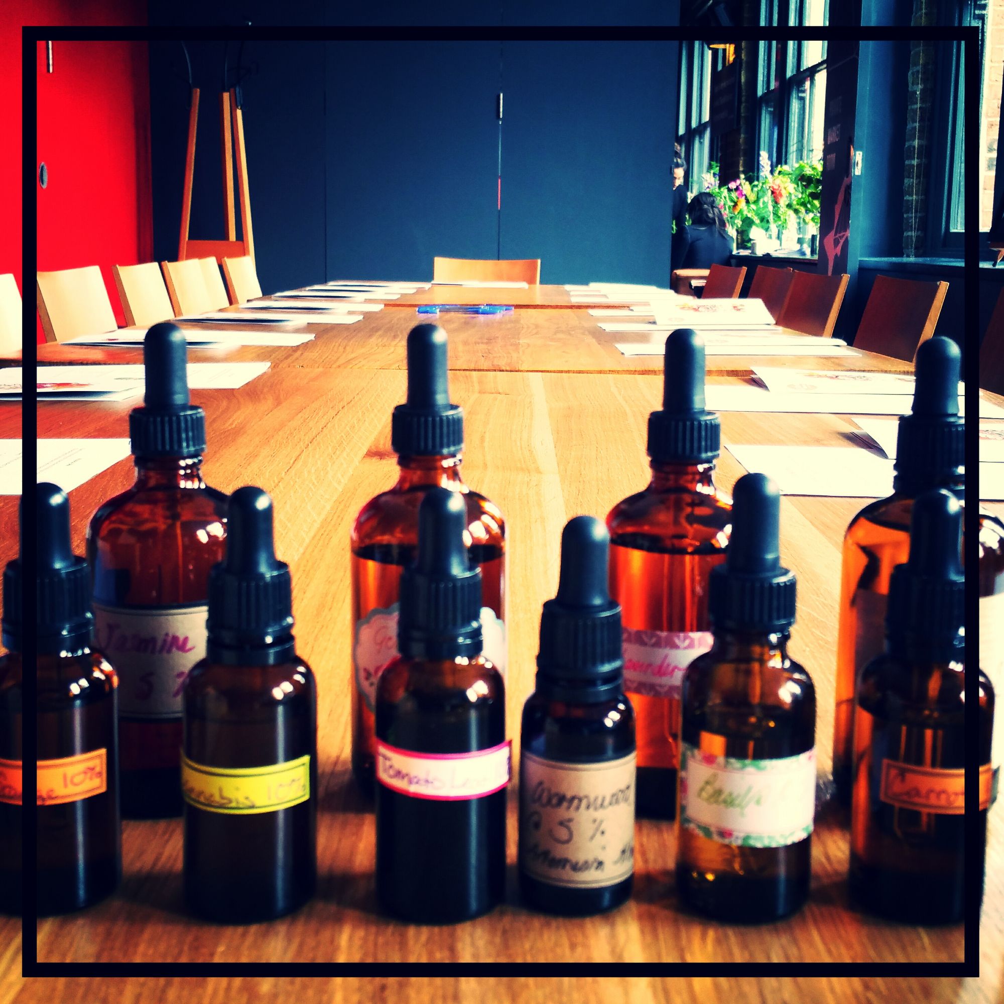 Bottles of materials