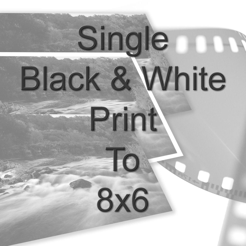 SINGLE 8X6" BLACK AND WHITE PRINT