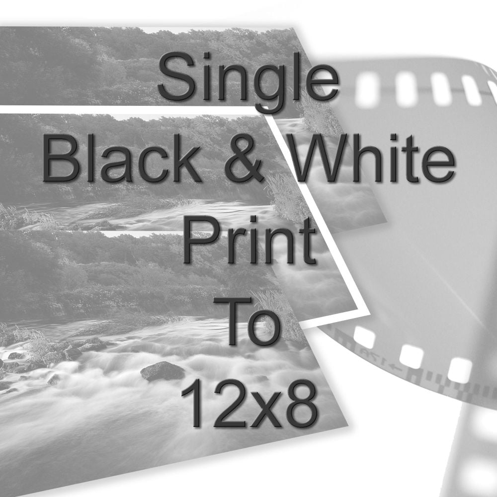 SINGLE 12X8" BLACK AND WHITE PRINT