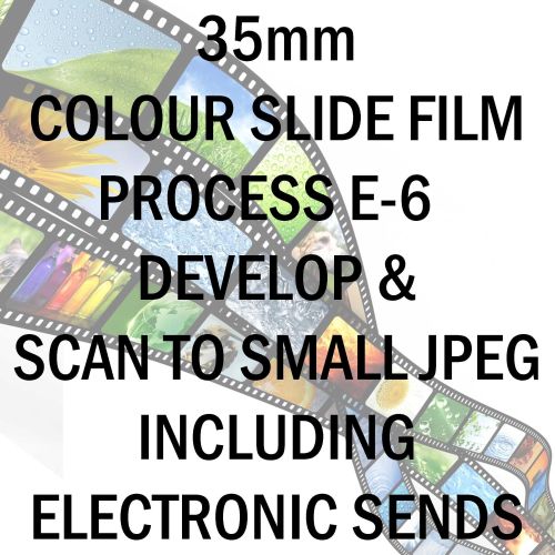 35mm COLOUR SLIDE FILM E-6 DEVELOP AND SCAN TO SMALL JPEG C-D INCLUDING ELE