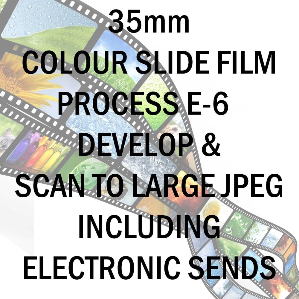 35mm COLOUR SLIDE FILM E-6 DEVELOP AND SCAN TO LARGE JPEG C-D INCLUDING ELE