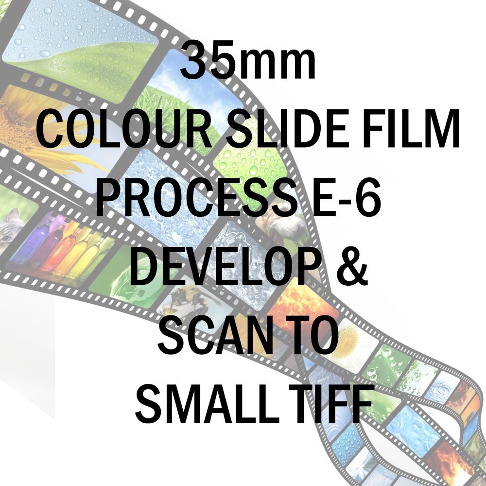35mm COLOUR SLIDE FILM E-6 DEVELOP AND SCAN TO SMALL TIFF C-D