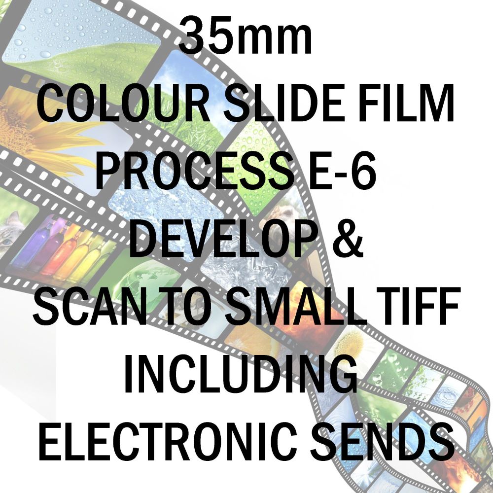 35mm COLOUR SLIDE FILM E-6 DEVELOP AND SCAN TO SMALL TIFF C-D INCLUDING ELE