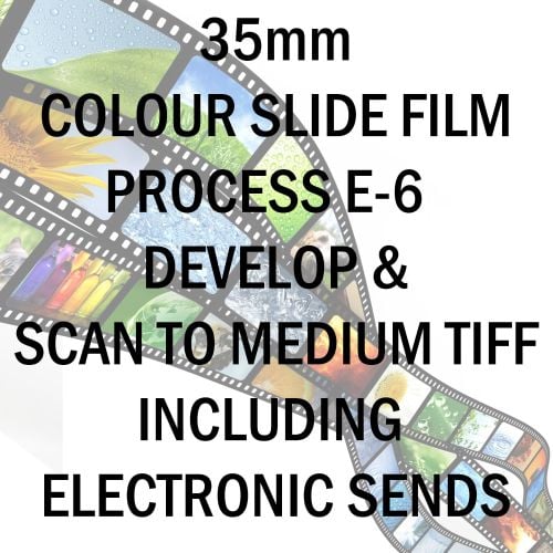 35mm COLOUR SLIDE FILM E-6 DEVELOP AND SCAN TO MEDIUM TIFF C-D INCLUDING EL