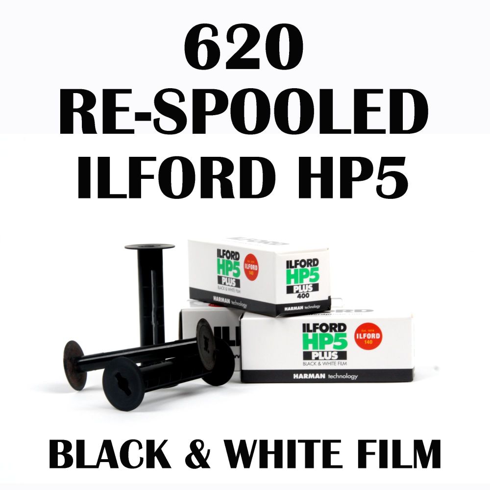 RE-SPOOLED 620 ILFORD HP5 BLACK AND WHITE FILM
