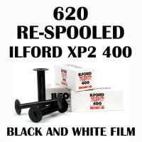 RE-SPOOLED 620 ILFORD XP2 BLACK AND WHITE FILM