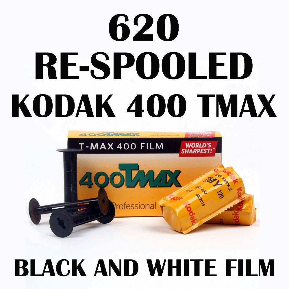 RE-SPOOLED 620 KODAK TMAX 400 BLACK & WHITE FILM