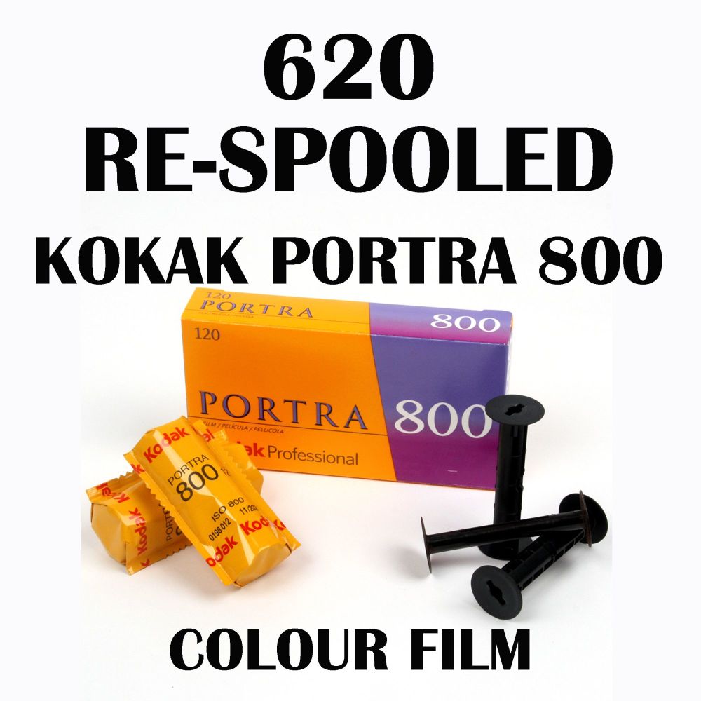 620 RE SPOOLED KODAK PORTRA 800 COLOUR FILM