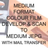 MEDIUM FORMAT COLOUR DEVELOP  AND SCAN MEDIUM JPEG WITH ELECTRONIC TRANSFERS