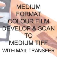 MEDIUM FORMAT COLOUR DEVELOP  AND SCAN MEDIUM TIFFS WITH ELECTRONIC TRANSFER