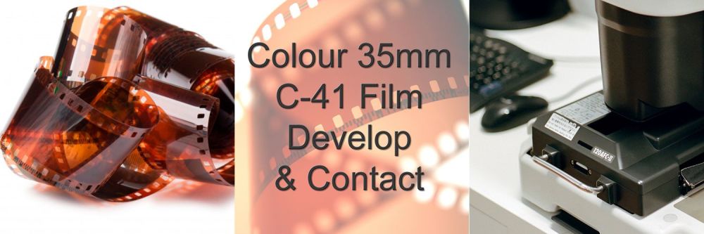 C-41 COLOUR 35mm FILM DEVELOP AND 10X8 CONTACT / INDEX SHEET