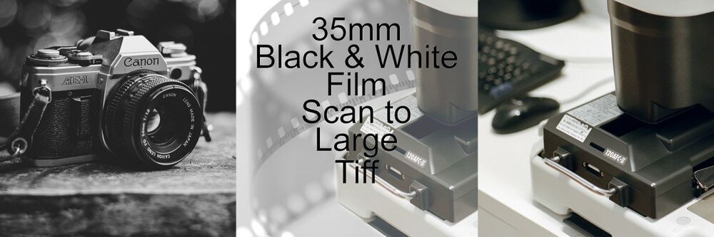 35mm BLACK & WHITE FILM PROCESS AND LARGE TIFF SCAN WITH ELECTRONIC SEND