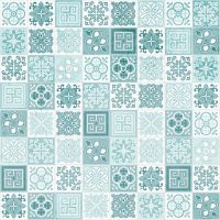 Showerwall SCA08 Victorian Turquoise - 2.4mtr Square Edged Wall Panel