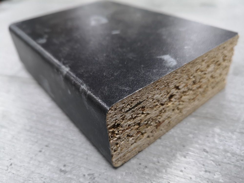 Black Flint matt laminate Worktop 3m x600mm x 30mm 