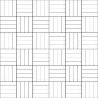 Showerwall SCA49 Square Parquet White - 2.4mtr Square Edged Wall Panel