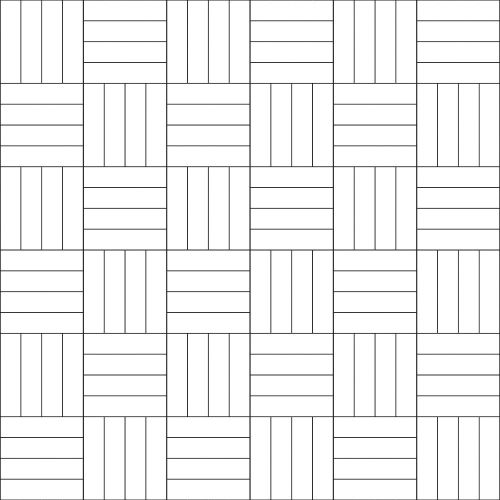 Showerwall SCA49 Square Parquet White - 2.4mtr Square Edged Wall Panel