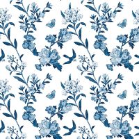 Showerwall SCA32 Vintage China Blue - 2.4mtr Square Edged Wall Panel