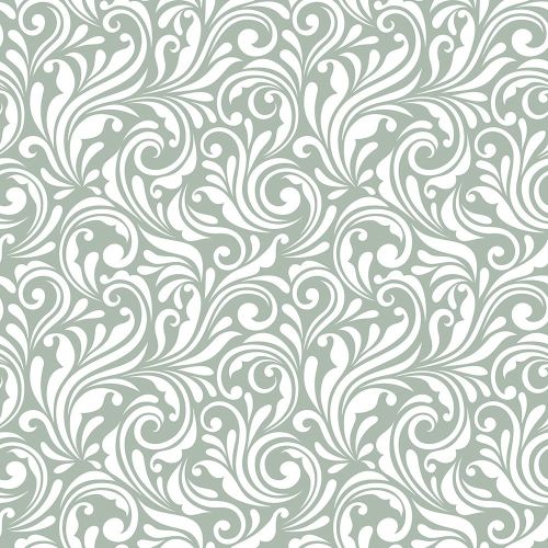 Showerwall SCA35 Victorian Floral Sage - 2.4mtr Square Edged Wall Panel