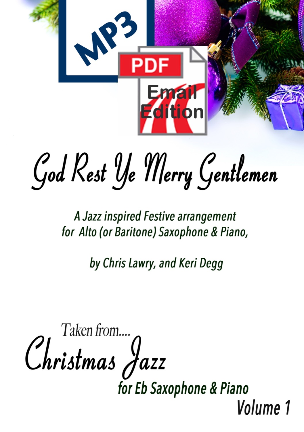 God Rest Ye Merry Gentlemen Jazz inspired arrangement Alto (or Baritone) Sa