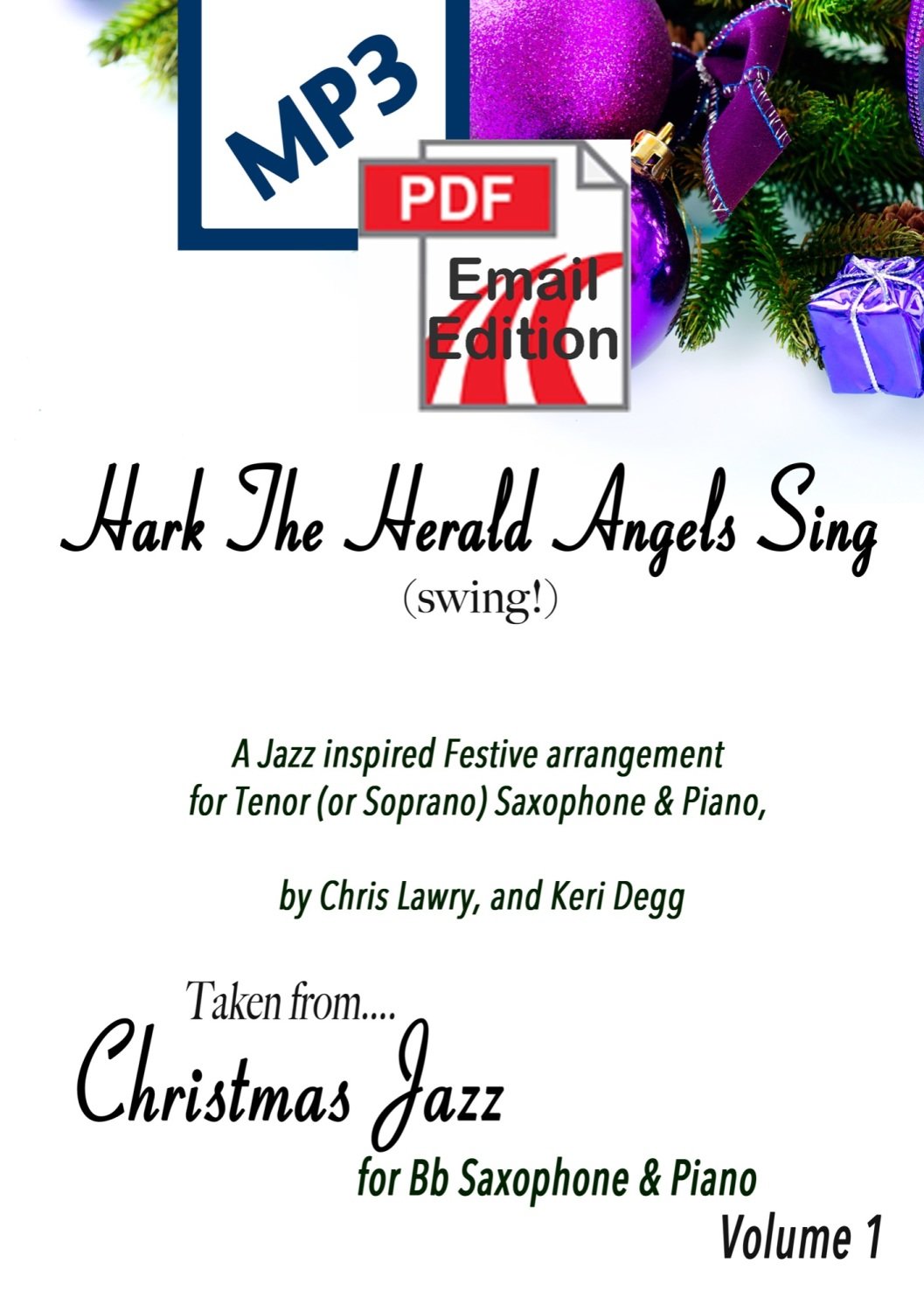 Hark The Herald Angels Sing (Swing!) Jazz inspired arrangement Tenor (or So