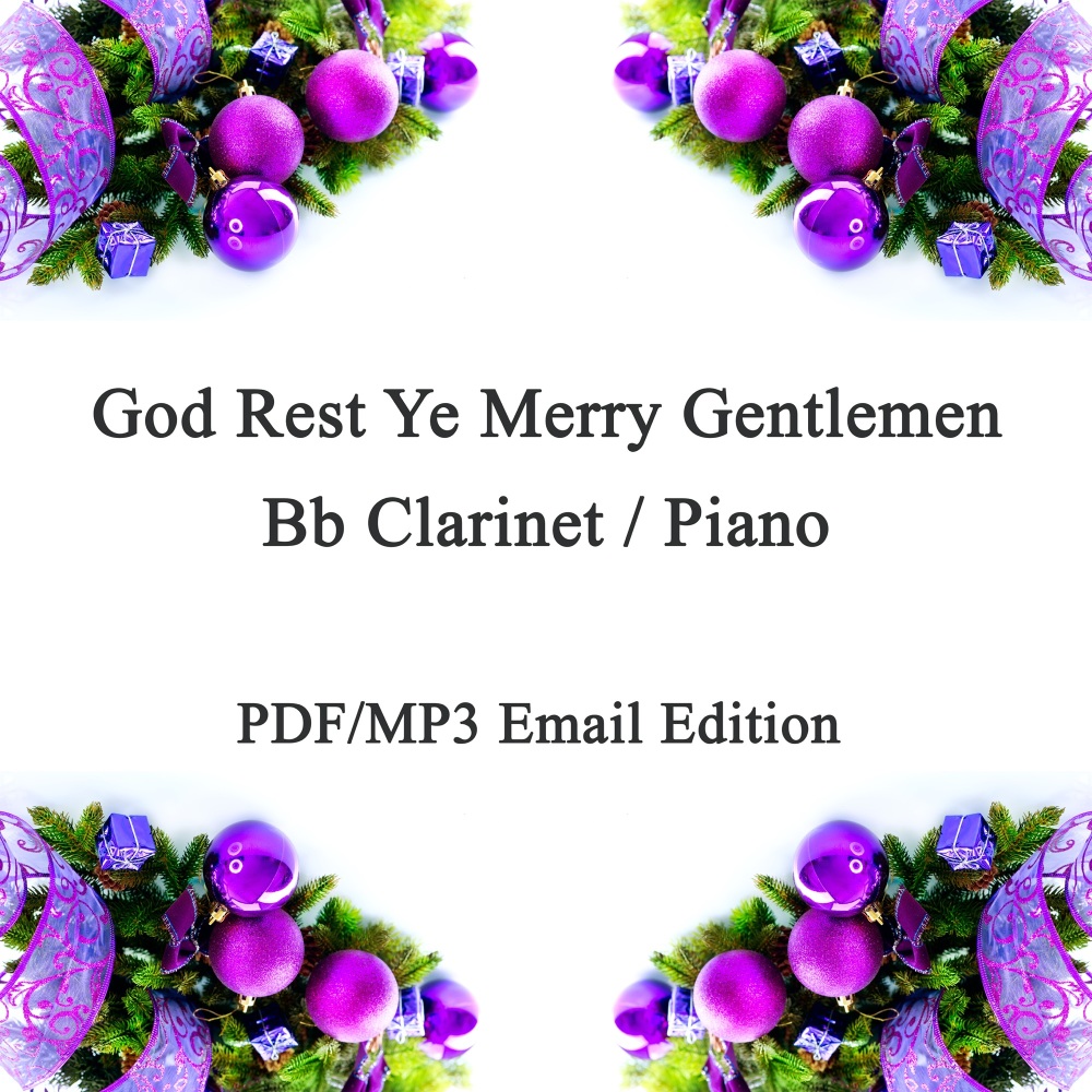 God Rest Ye Merry Gentlemen Jazz inspired arrangement Bb Clarinet & Piano.