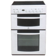 Indesit Electric Cooker Double Oven 60cm White 