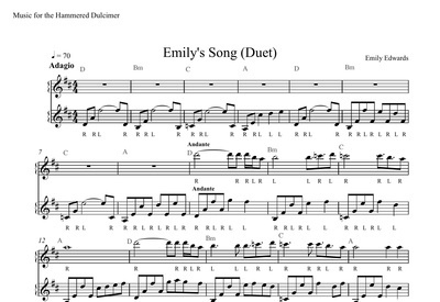 Emilys Song Sheet Music - DUET