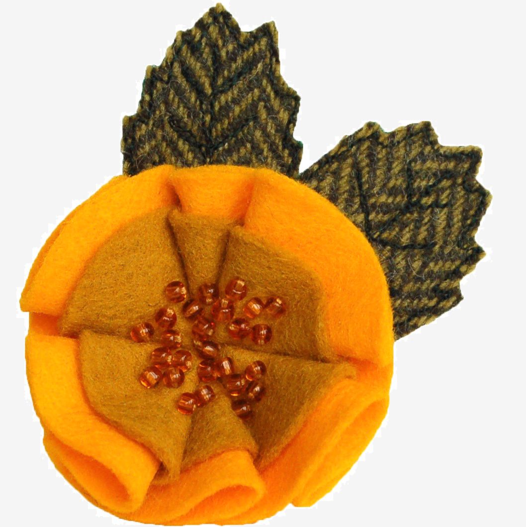 Double Yellow Rose Brooch