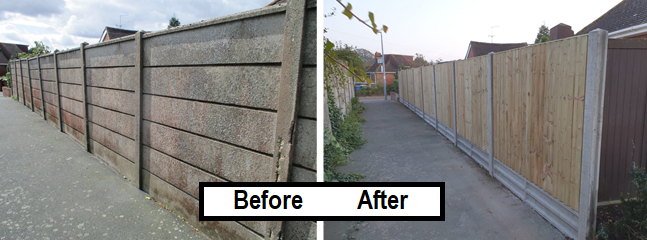 Before and after- closeboard fence (3)