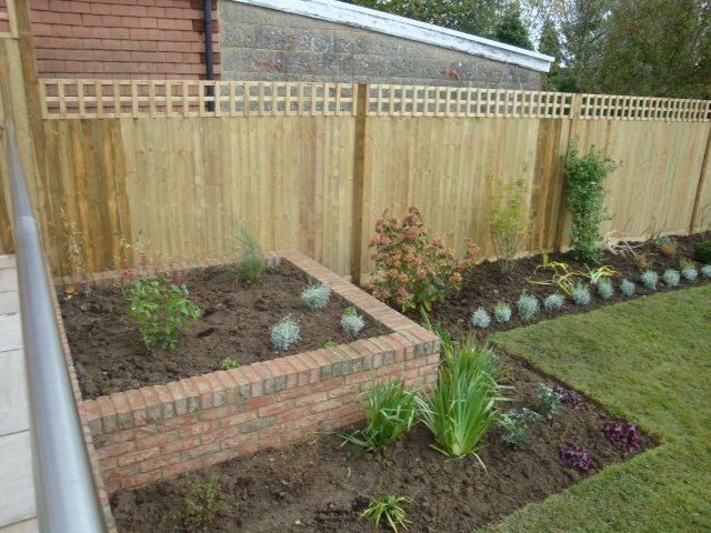 Closeboard fence with trellis top (4)