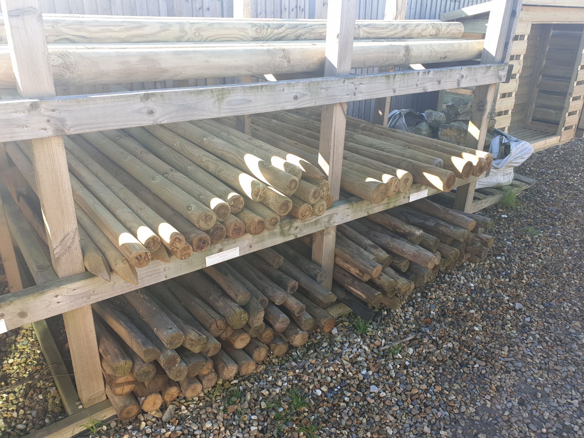 Timber fence posts