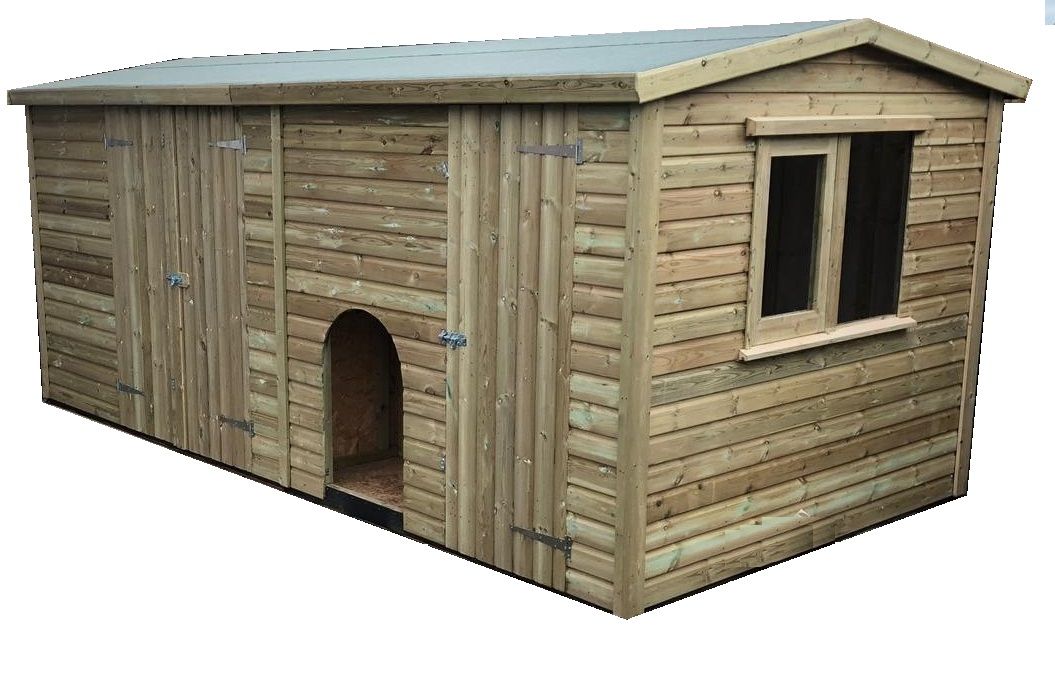 8x16 standard shed with pop hole, partiton, 3ft x4ft window