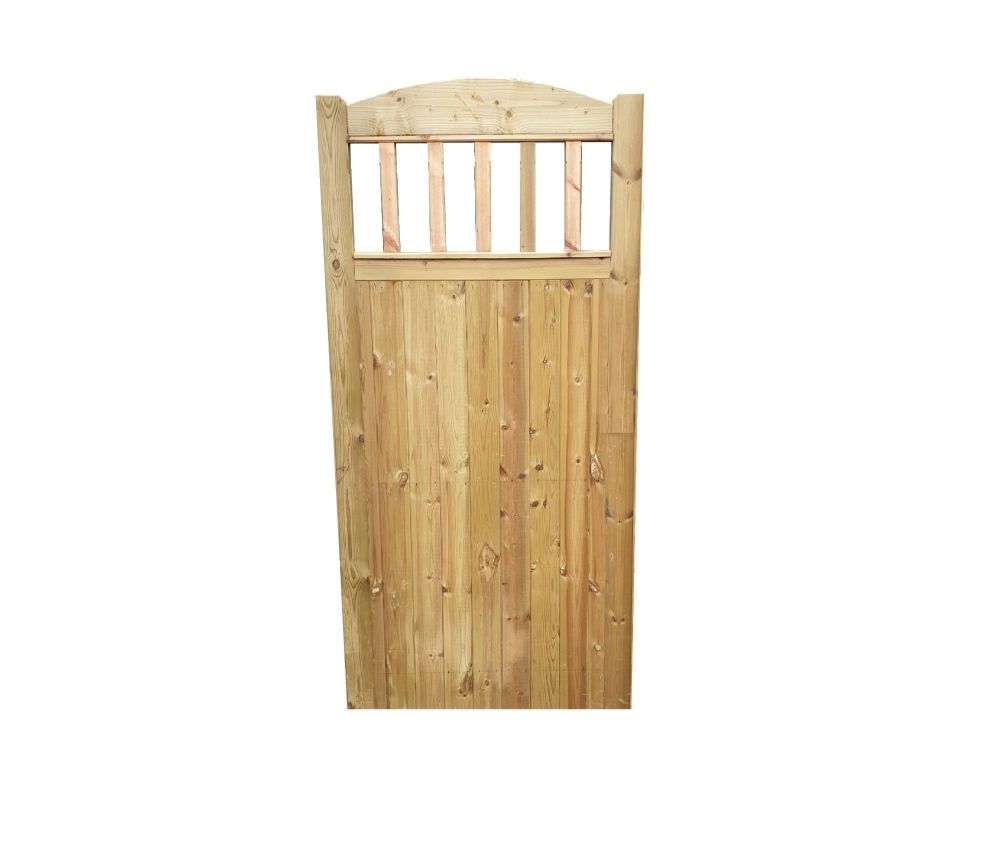 BOW TOP SPINDLE  GATE -6ft (1830mm) high x 900mm wide Single Pedestrian Gat