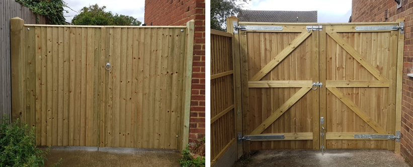 Standard closeboard paired gates- front and rear view.png