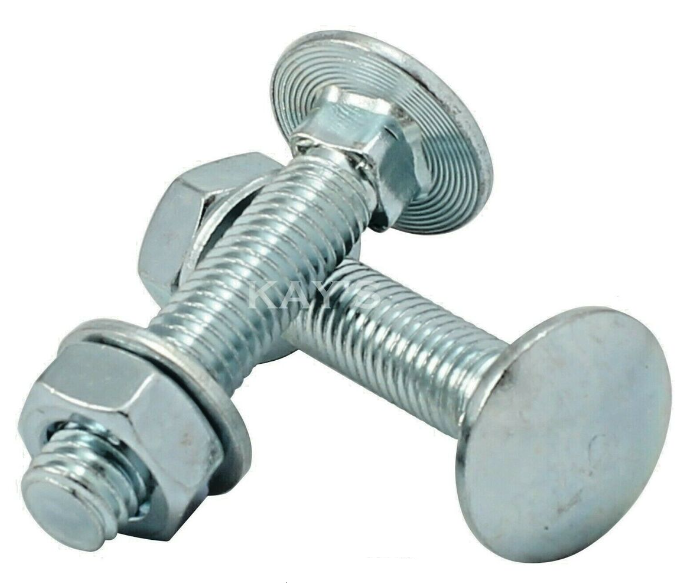 M10 Coach Bolts-BZP- Comes with nut