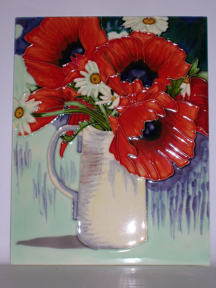 EL793/B ceramic picture - Poppies in jug