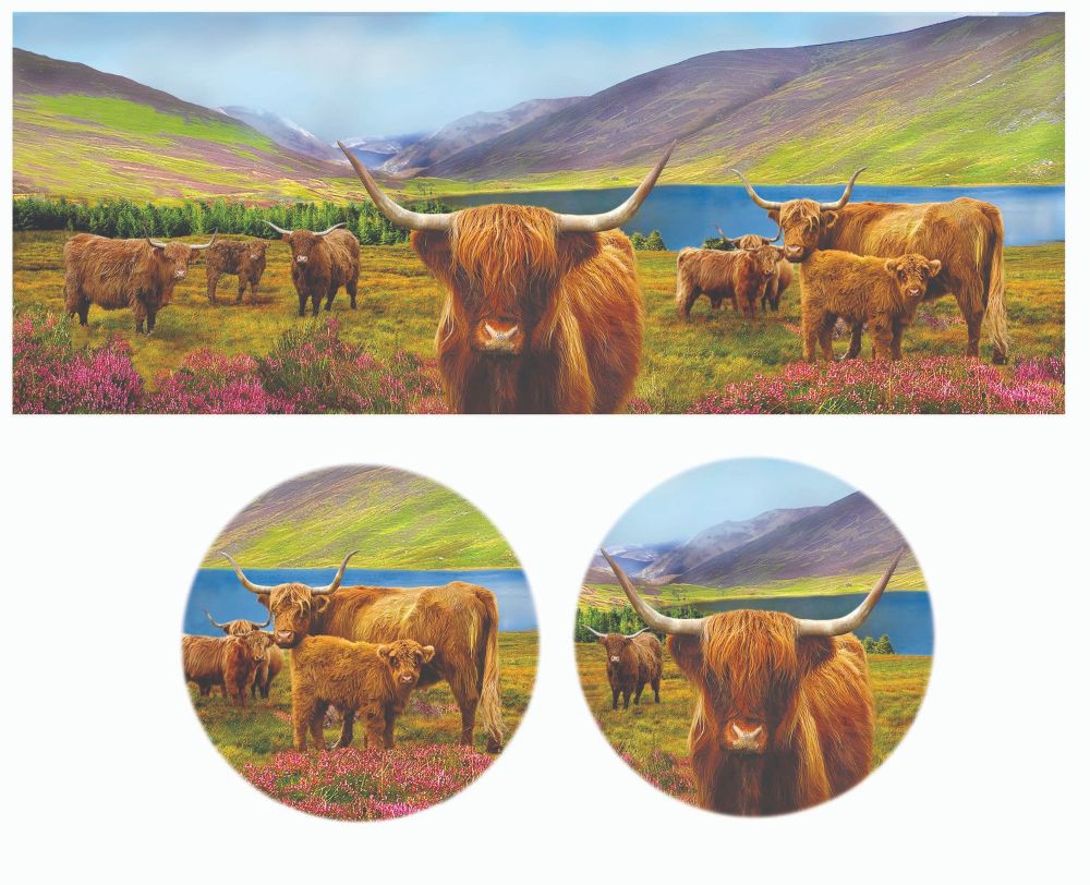 FC001/A Lyric beaker - Highland cows