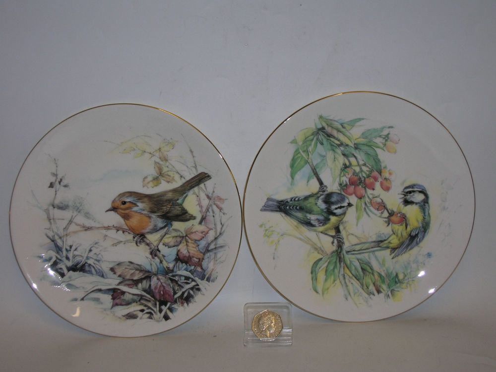 8" plate - set of 4 British birds