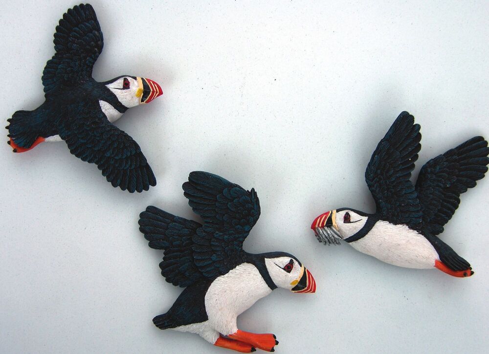 58549 Open Wing puffin magnets