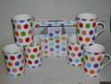 FC066 set of 6  beakers - polka dots
