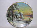 10" plate - A Cottage in Winter