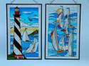 17415 Nautical scenes Glass decorations