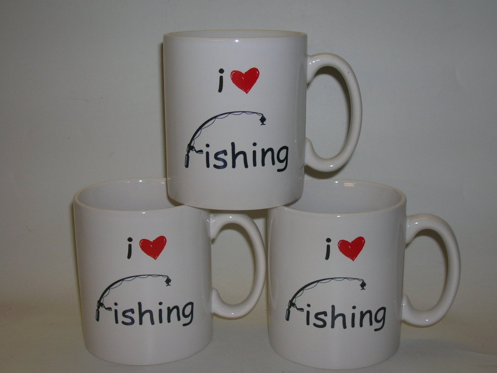 FC008 Pottery mug - I Love Fishing