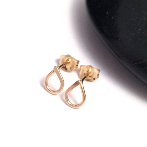 Teardrop Stud Earrings | Gold Filled
